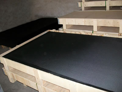 Packaging of black 316L stainless steel security screens.